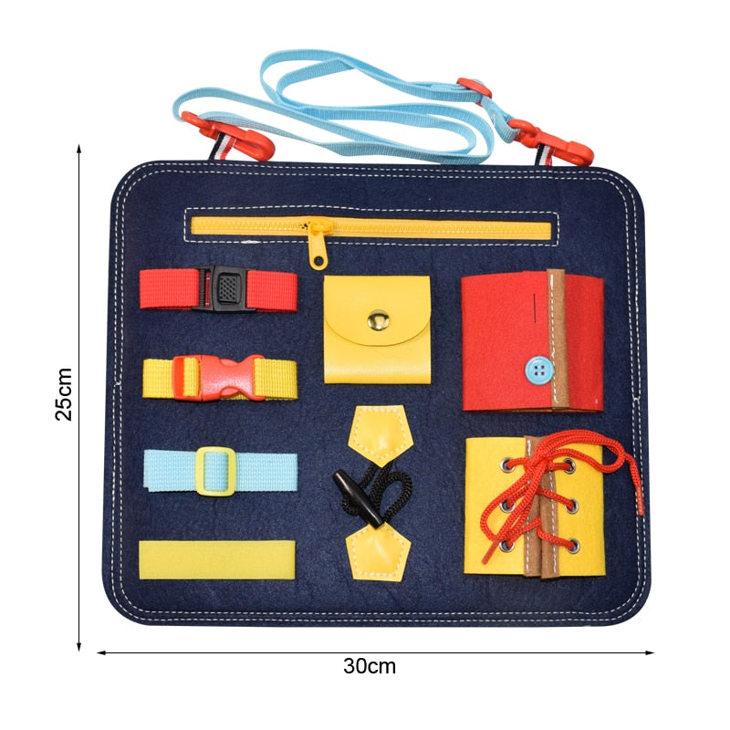 Kids Busy Board Buckle Montessori