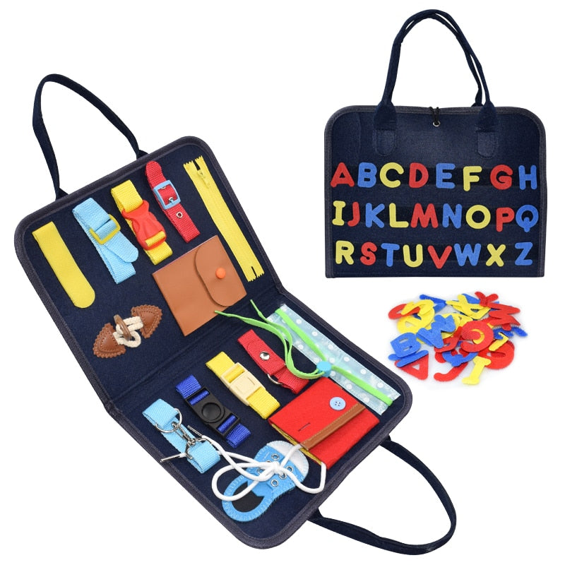 Kids Busy Board Buckle Montessori