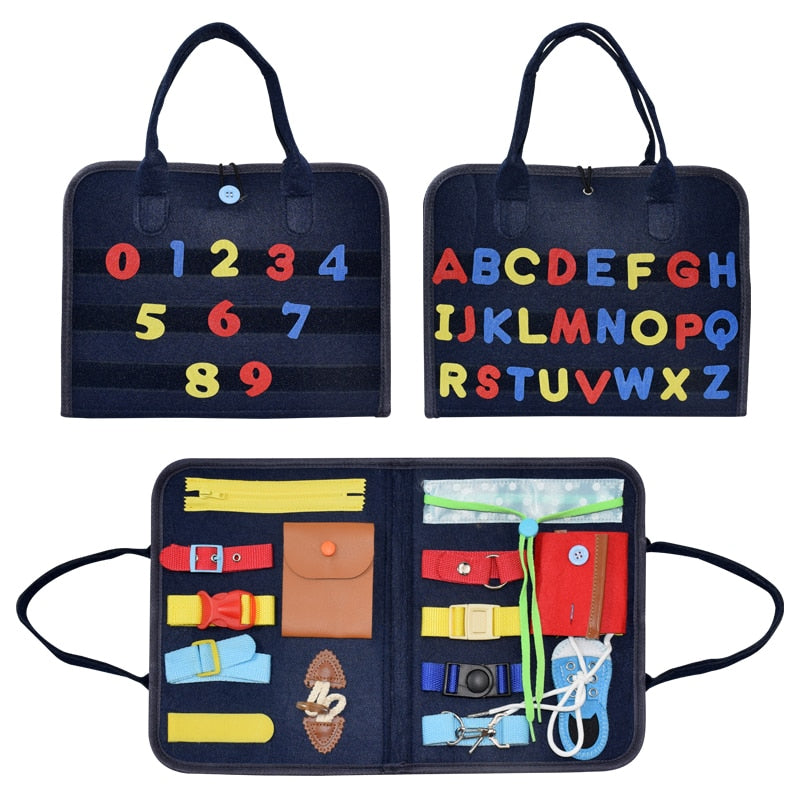 Kids Busy Board Buckle Montessori