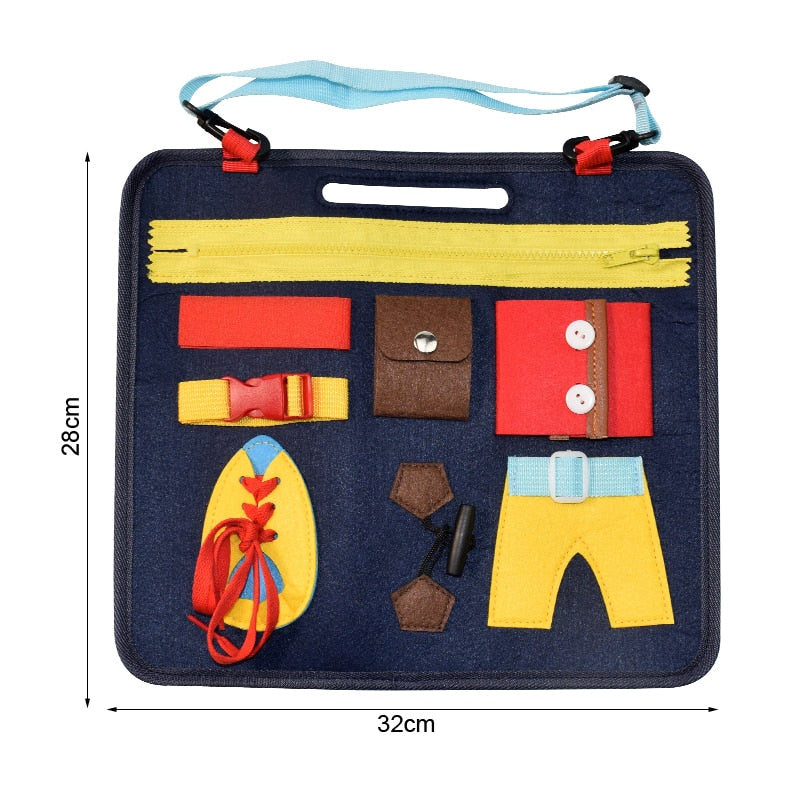 Kids Busy Board Buckle Montessori